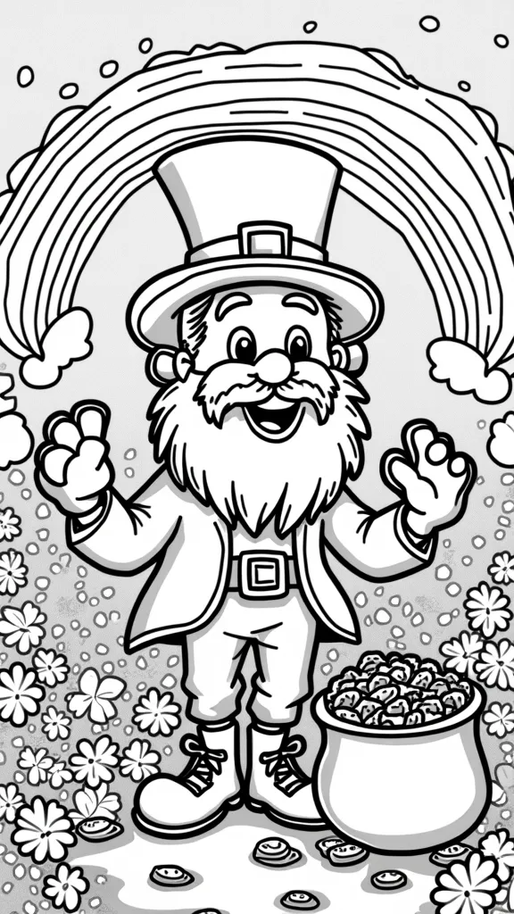 leprachaun coloring pages